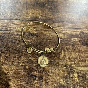 Disney Parks Alex & Ani Magic Kingdom Cinderella's Castle Gold Bracelet Original